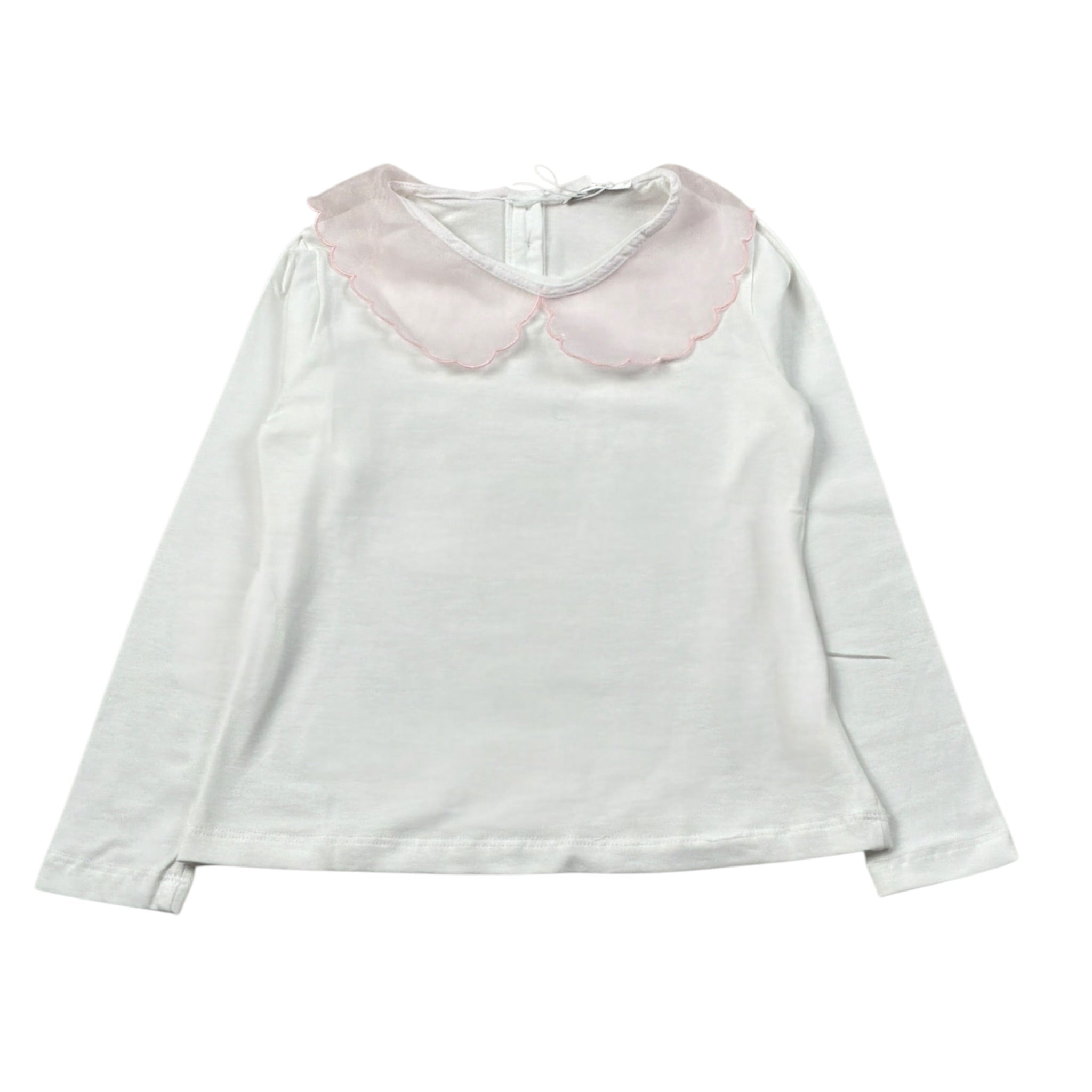U+È Shirt tinta unita con Colletto In Contrasto Bianco per Neonata UE1999 BIANCO U+è 