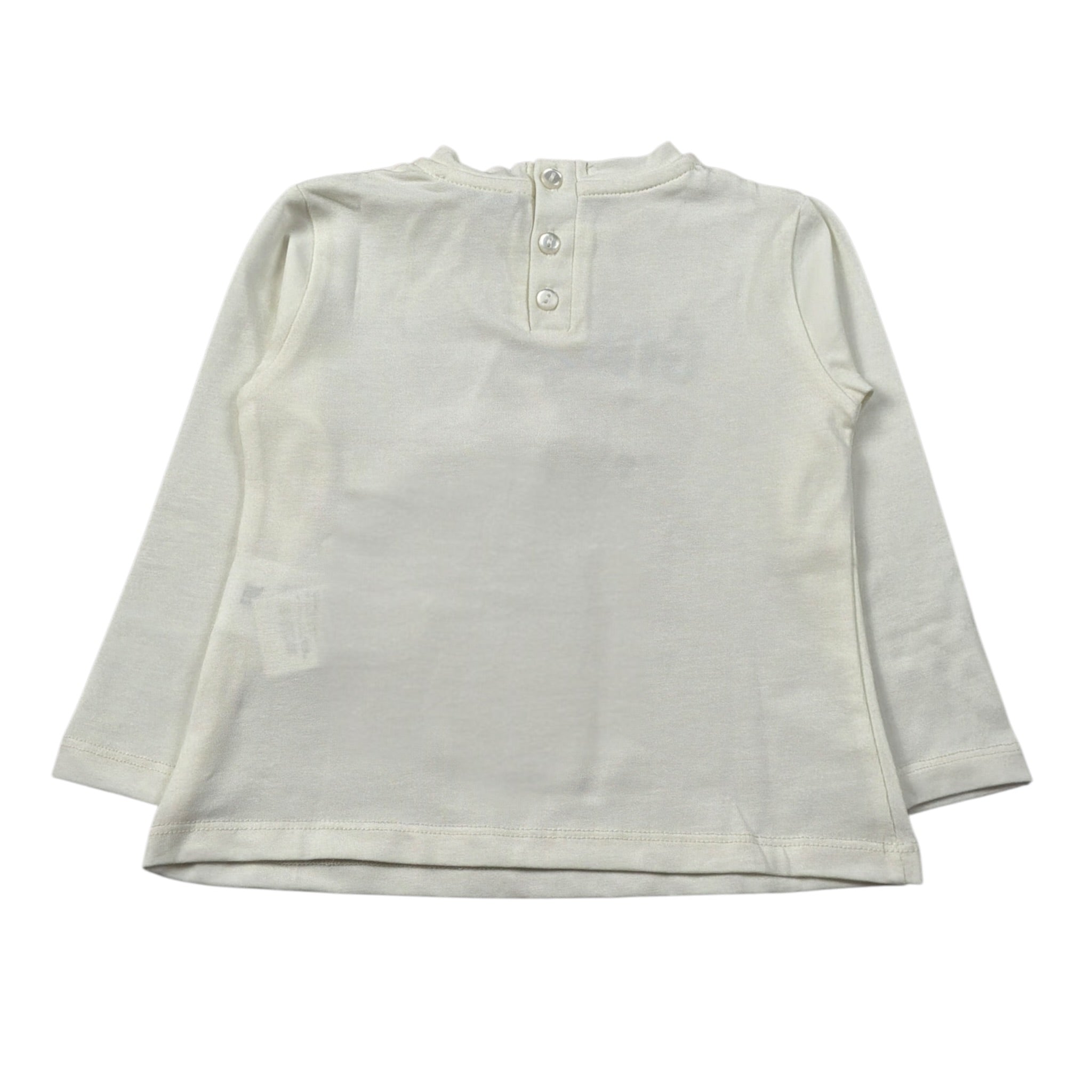 U+È Shirt Girocollo tinta unita con Stampe Panna per Neonata UE2006N PANNA U+è 