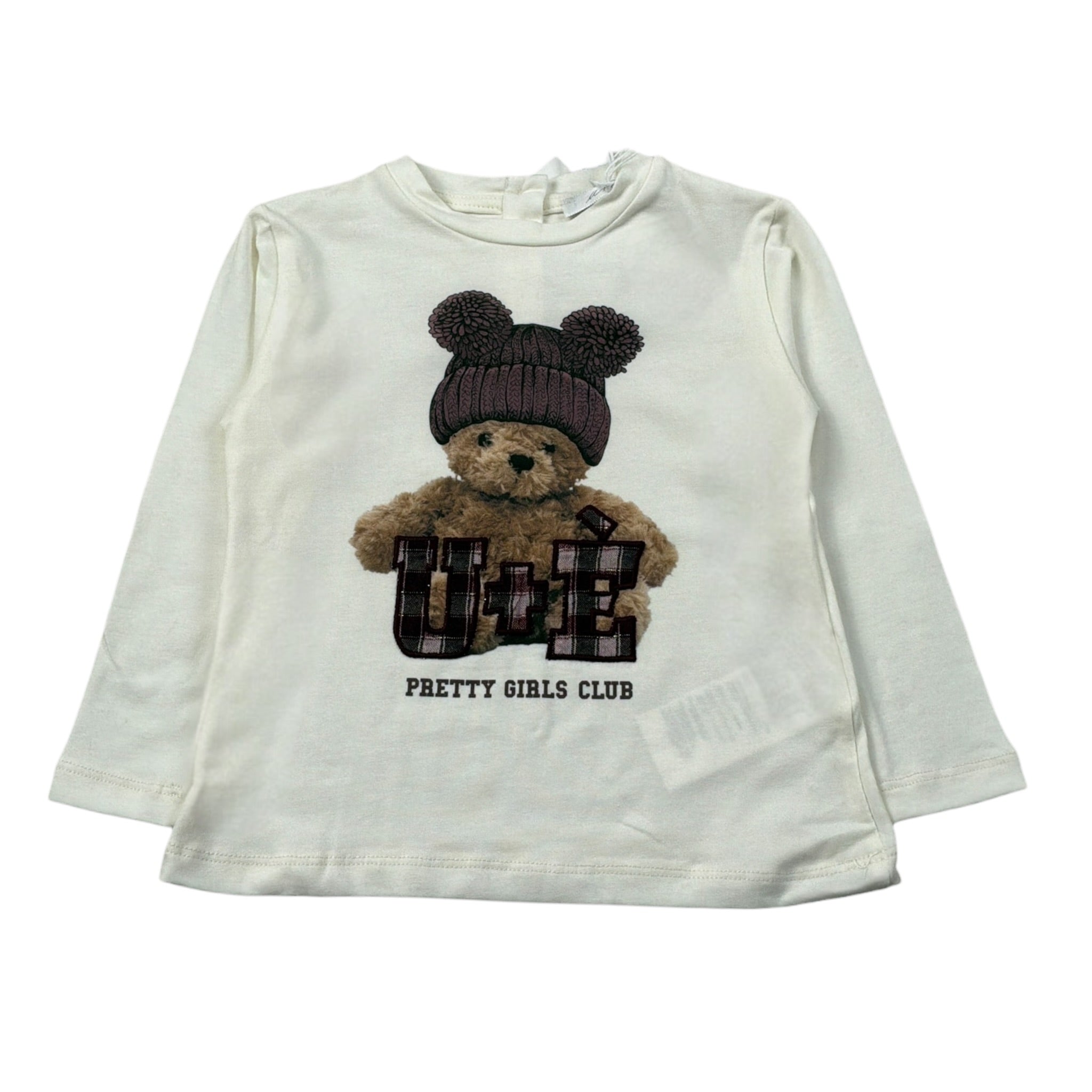 U+È Shirt Girocollo tinta unita con Stampa Panna per Bambina UE2011JX PANNA U+è 