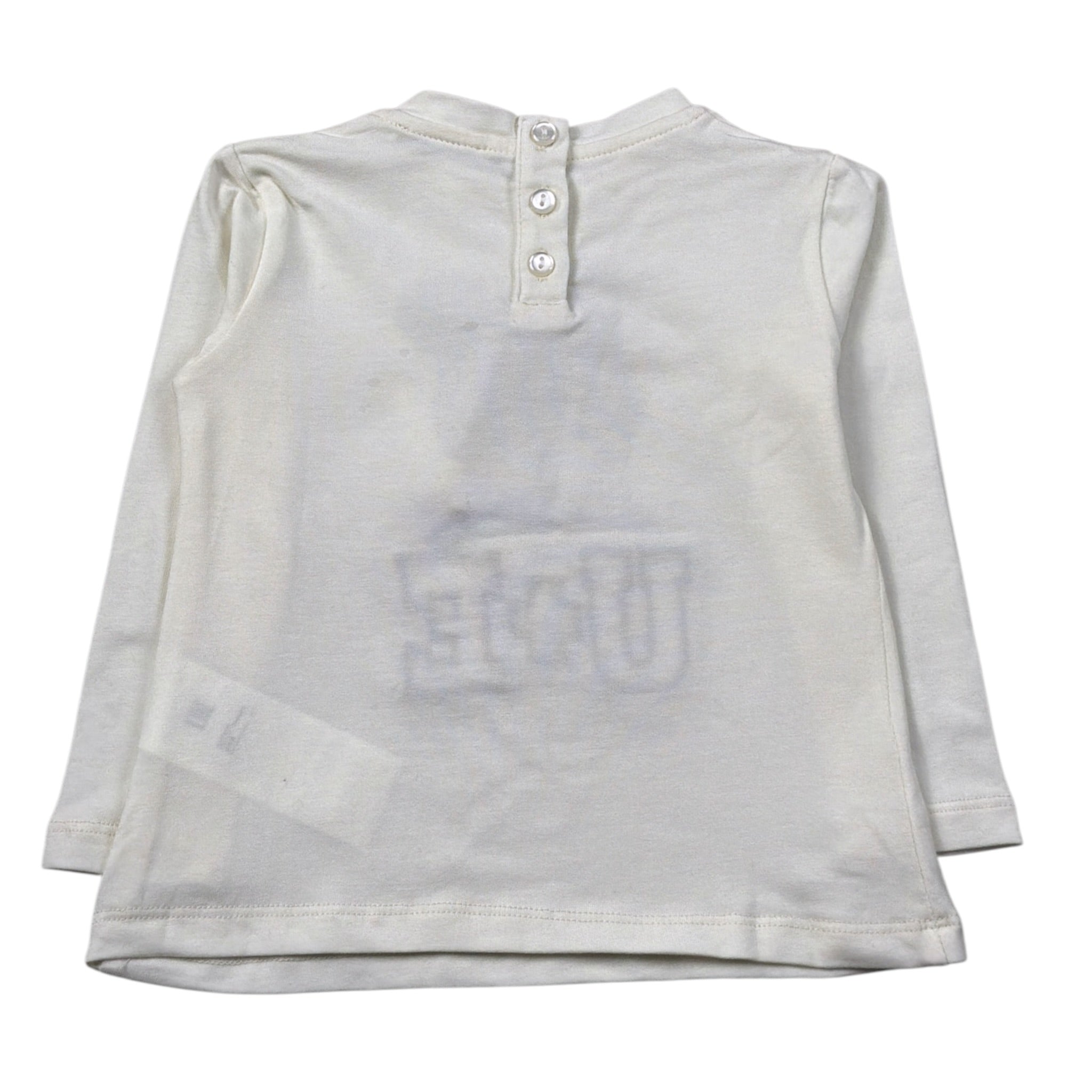 U+È Shirt Girocollo tinta unita con Stampa Panna per Neonata UE2011X PANNA U+è 