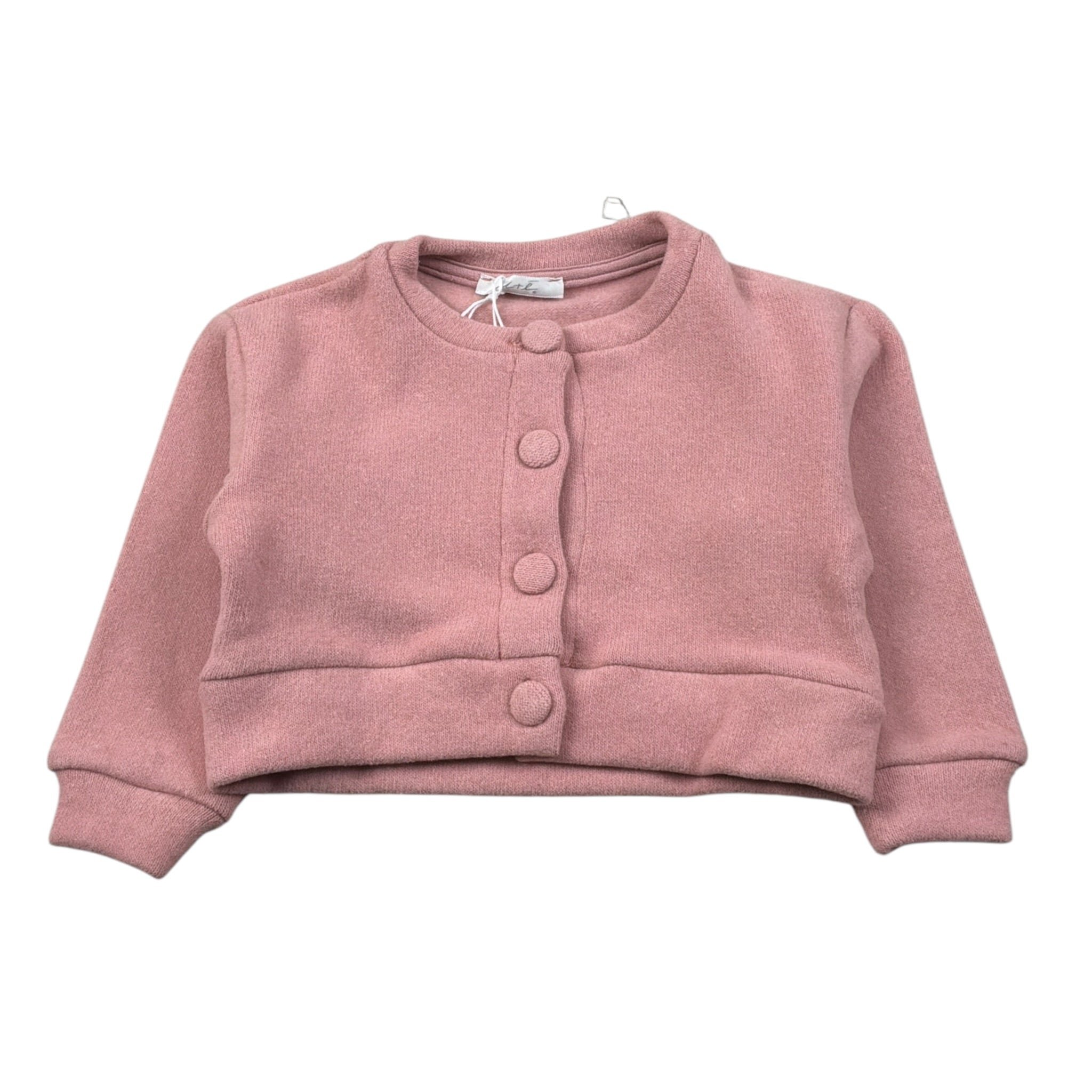 U+È Cardigan tinta unita con Bottoni Rosa per Neonata UE2016 ROSA U+è 