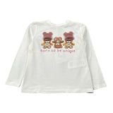 U+È Shirt tinta unita con Stampa Panna per Neonata UE2040 PANNA U+è 