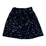 U+È Gonna tinta unita con Paillettes Blu per Bambina UE2082J BLU U+è 