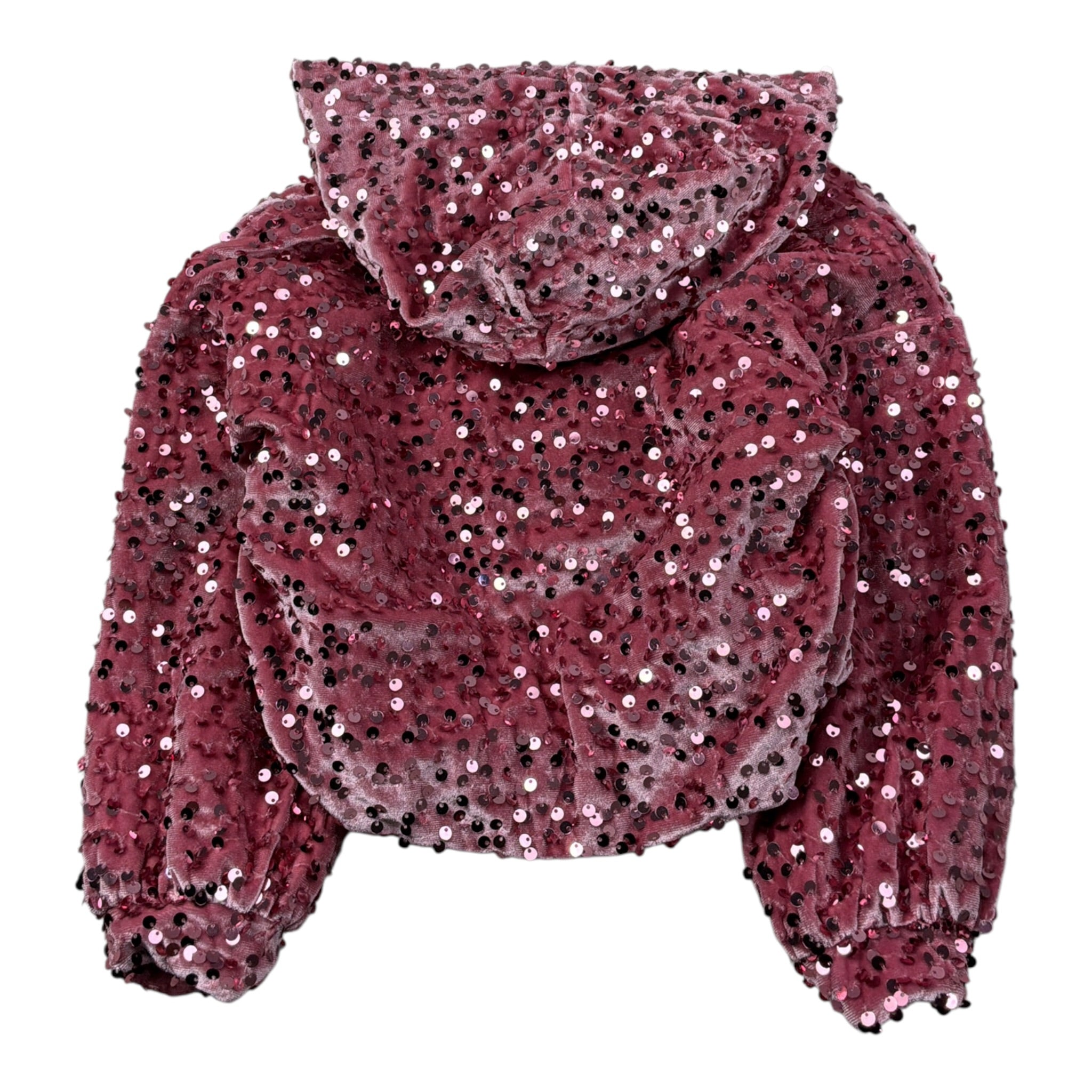 U+È Felpa tinta unita con Paillettes E Cappuccio Rosa per Neonata UE2114N ROSA U+è 