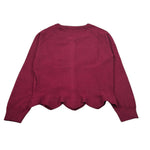 U+È Cardigan tinta unita Bordeaux per Bambina UE2197 BORDEAUX U+è 