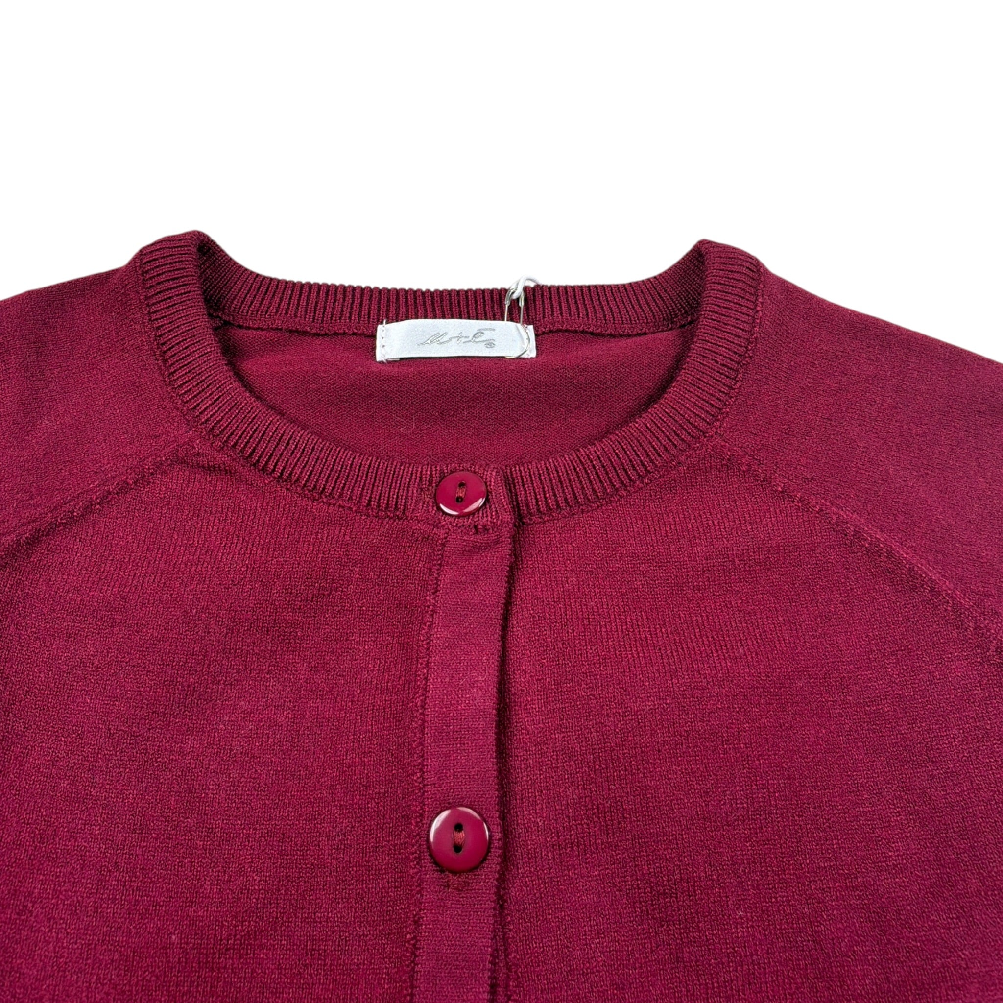 U+È Cardigan tinta unita Bordeaux per Bambina UE2197 BORDEAUX U+è 