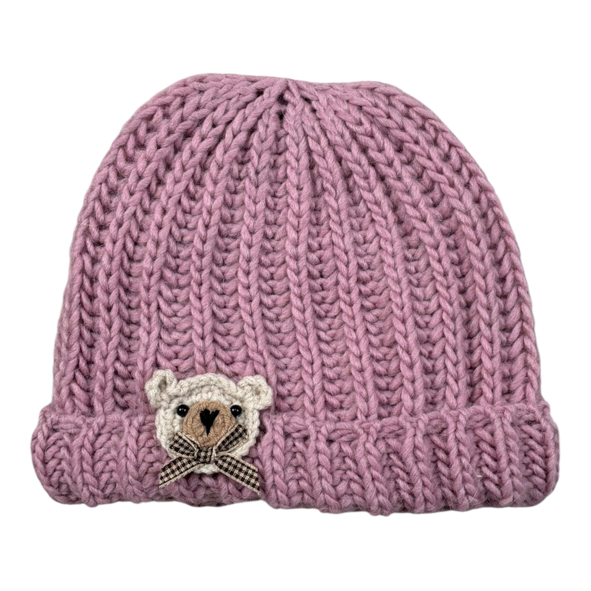 U+È Cappello tinta unita con Applicazioni Rosa per Neonata UE220559 ROSA U+è 