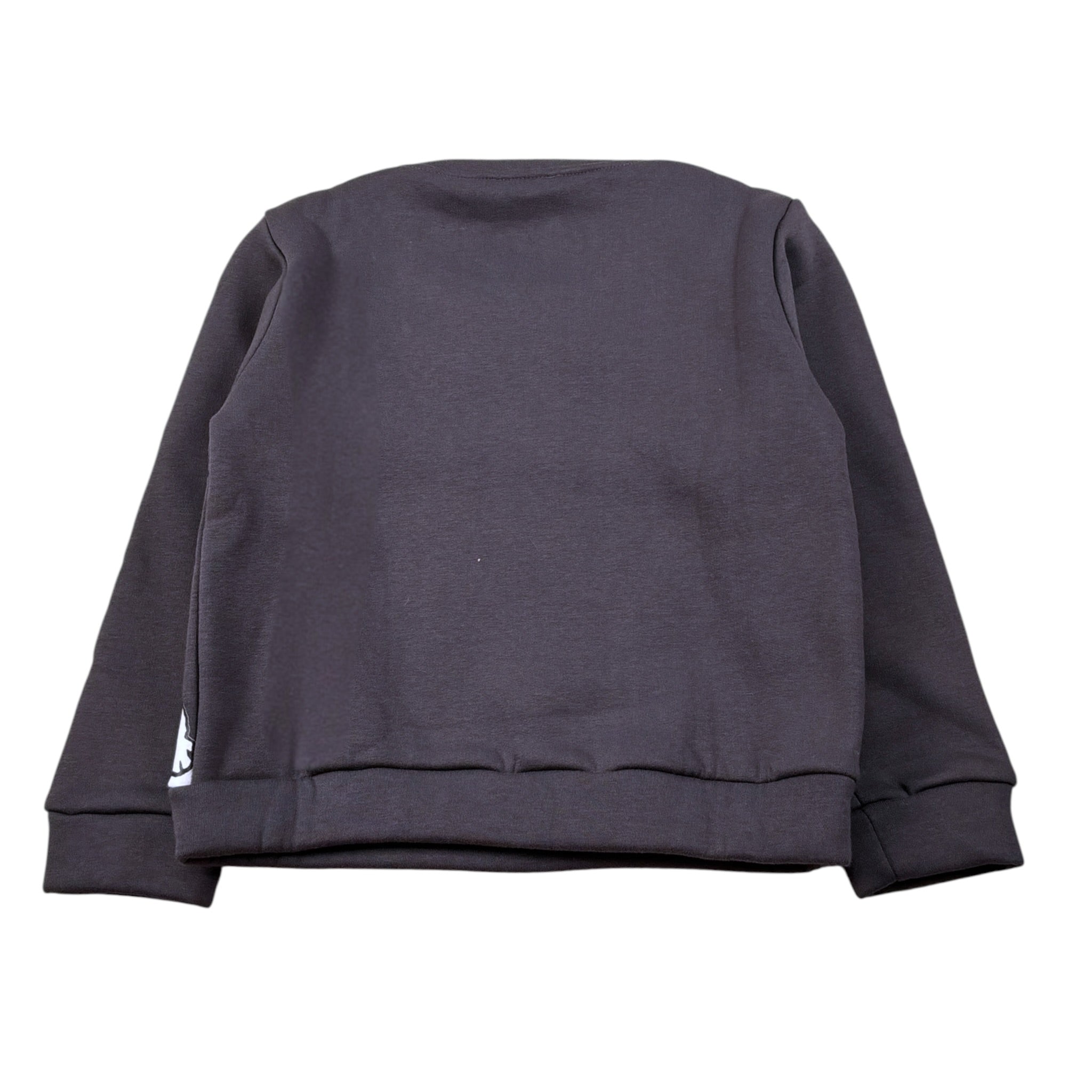 U+È Felpa Chiusa Girocollo tinta unita con Stampe Grigio per Bambino UEM0419 GRIGIO U+è 