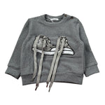 U+È Maglia Girocollo tinta unita con Ricamo Grigio per Neonato UEM0460 GRIGIO U+è 