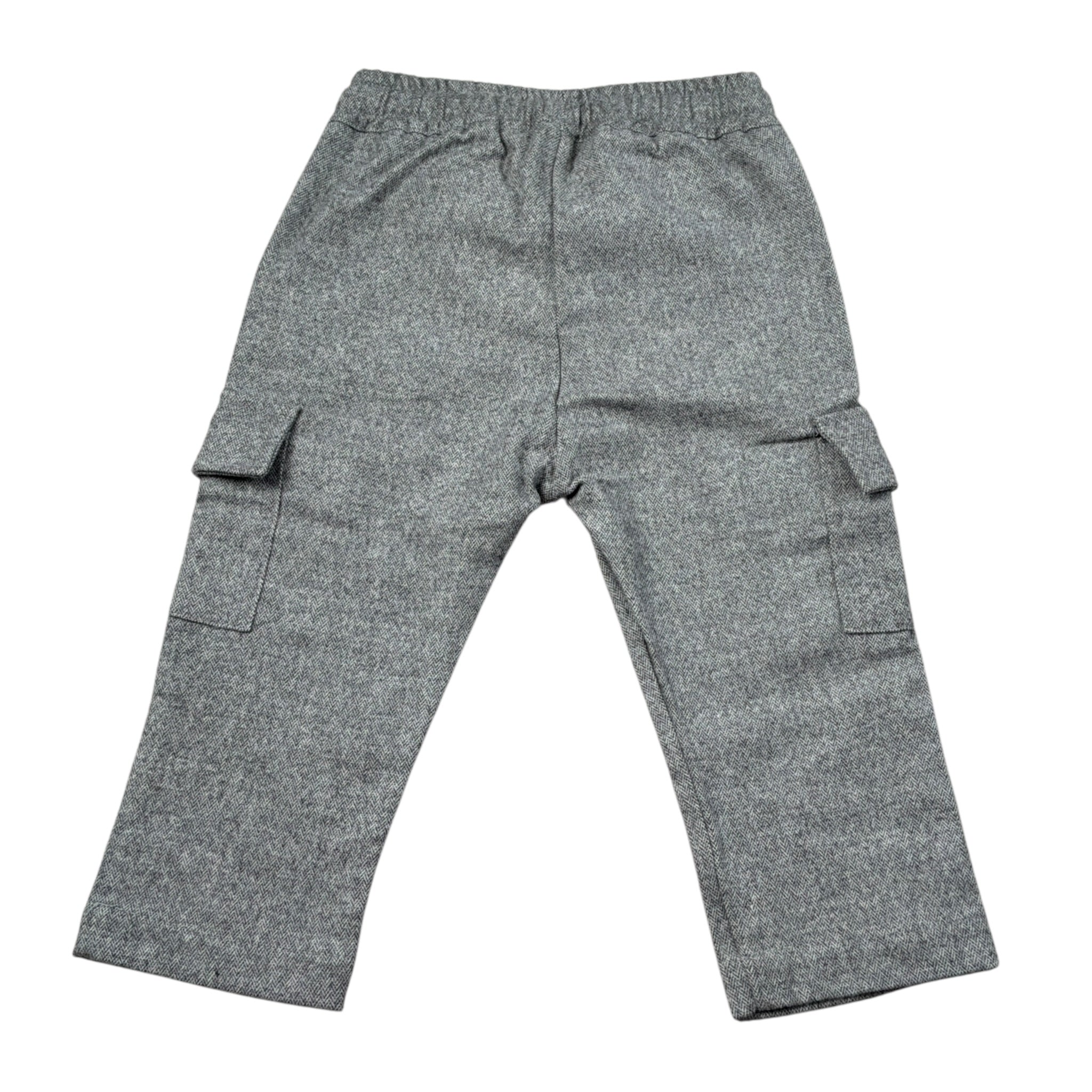 U+È Pantalone tinta unita con Elastico In Vita Grigio per Neonato UEM0468X GRIGIO U+è 