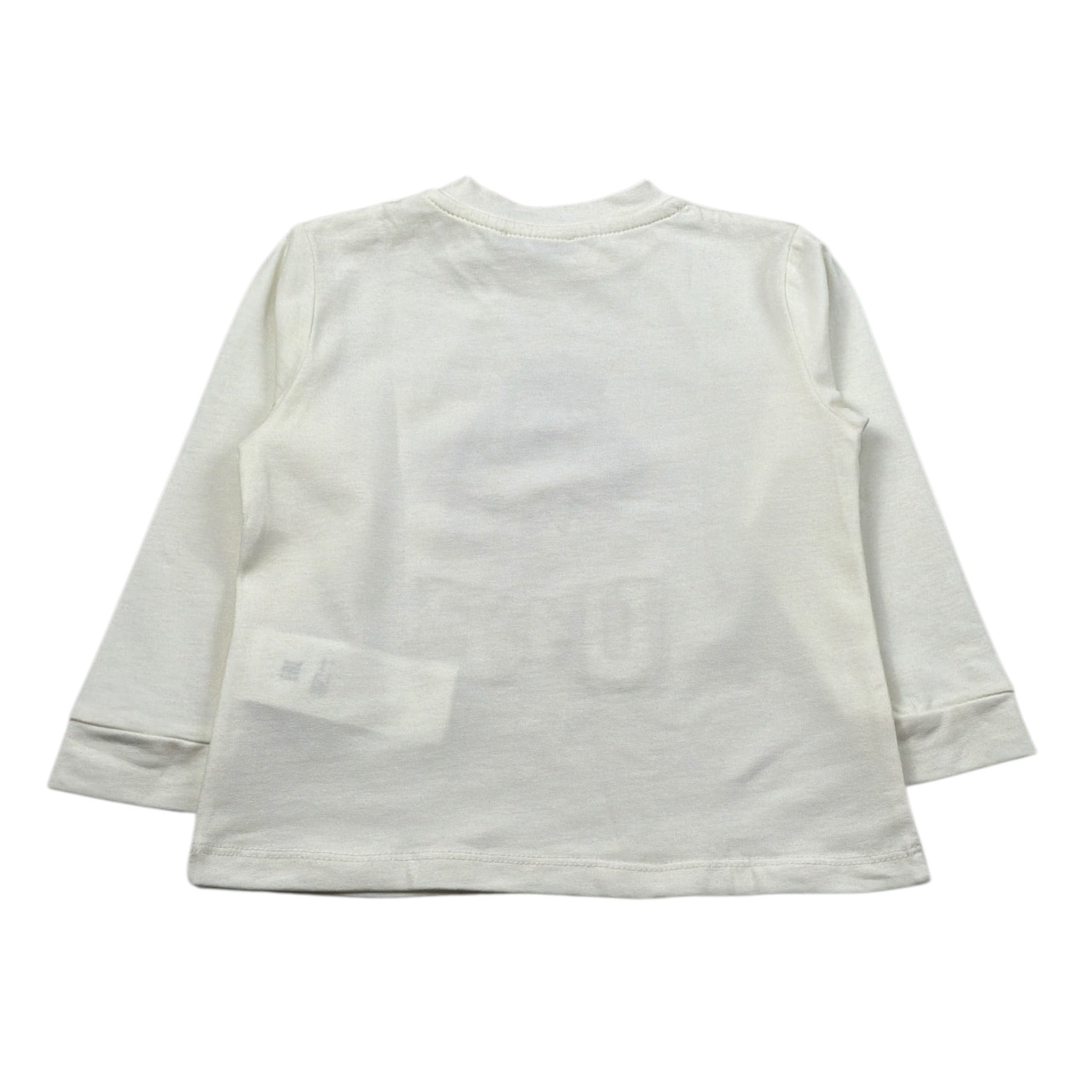 U+È Shirt Girocollo tinta unita con Stampa Panna per Neonato UEM0638 PANNA U+è 