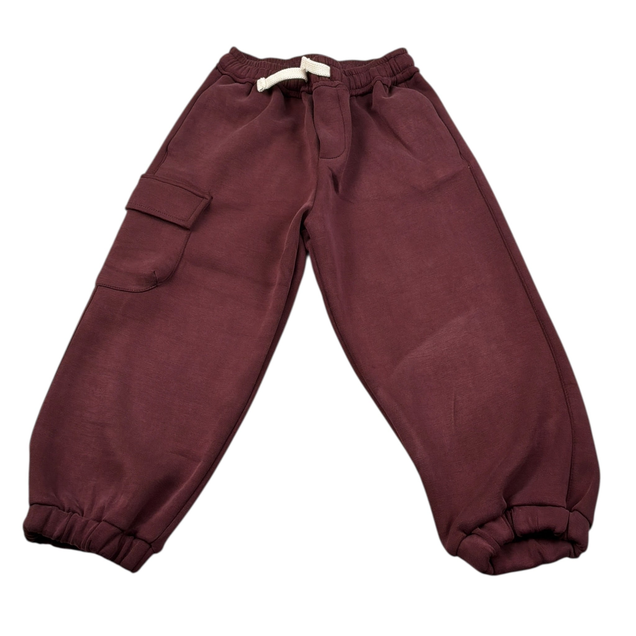 U+È Pantalone tinta unita con Elastico In Vita Bordeaux per Neonato UEM0671N BORDEAUX U+è 