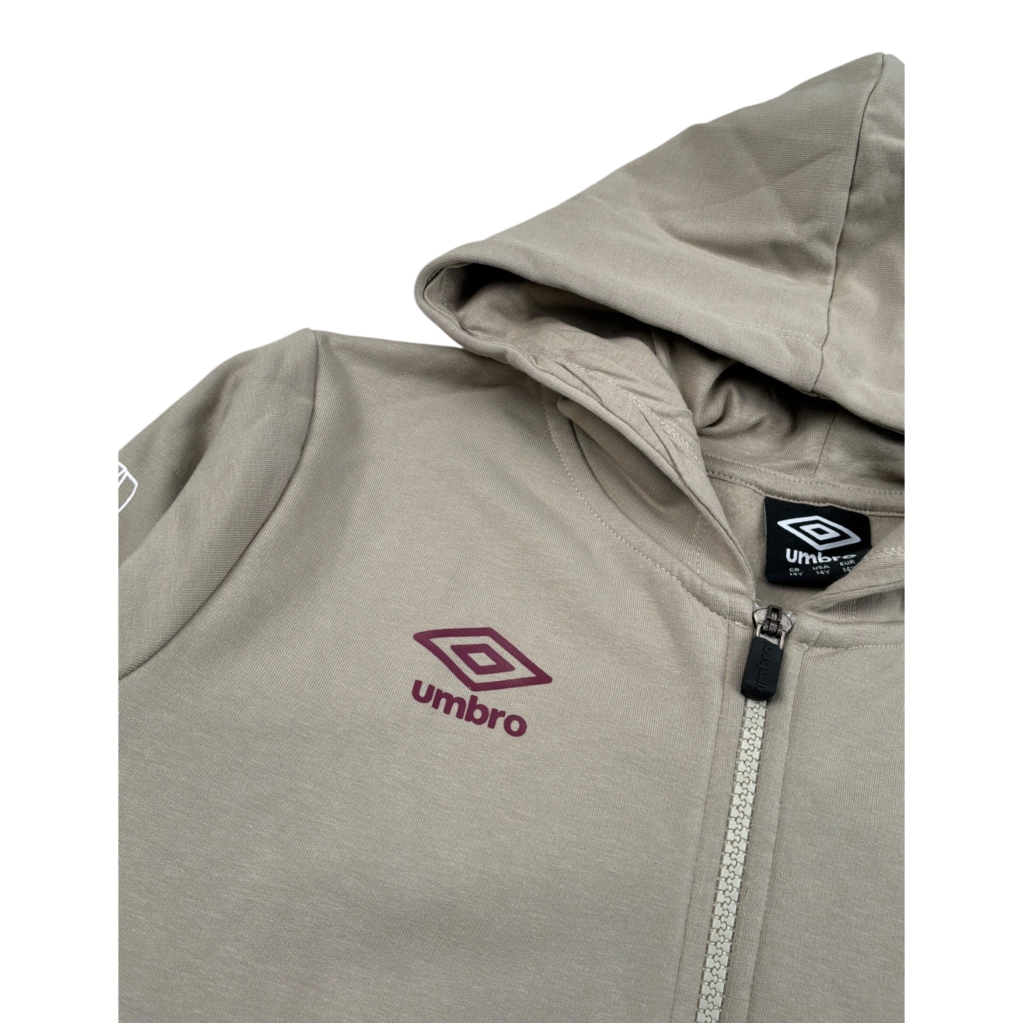Umbro Felpa con Zip E Cappuccio tinta unita Beige per Bambina 82G1T0037 BEIGE UMBRO 