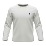 U.S. Pollo Assn Shirt tinta unita con Stampa Bianco per Bambino 000065X BIANCO U.S. POLO ASSN 