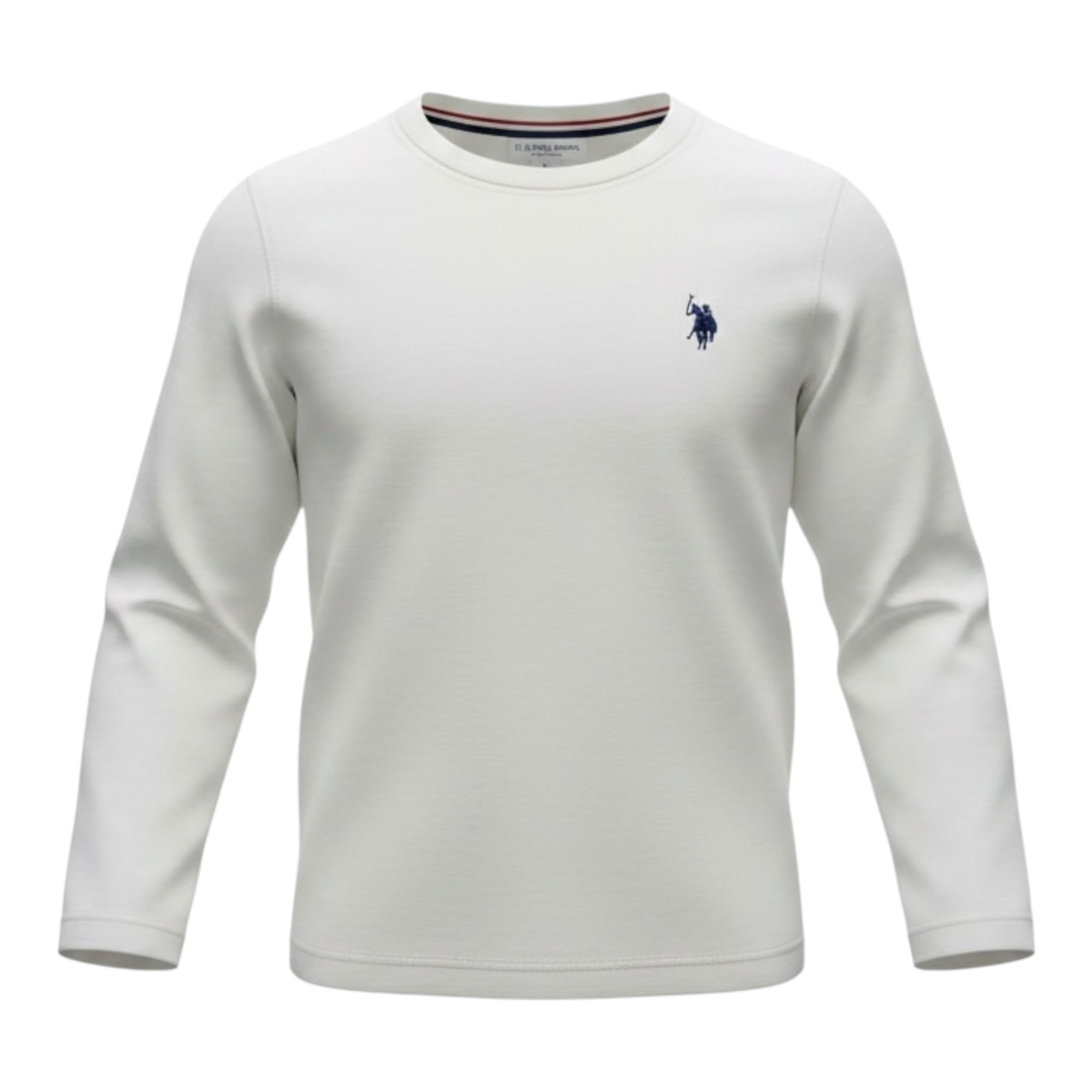 U.S. Pollo Assn Shirt tinta unita con Stampa Bianco per Bambino 000065X BIANCO U.S. POLO ASSN 