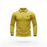 U.S. Pollo Assn Polo tinta unita con Logo Giallo per Bambino 000066 GIALLO U.S. POLO ASSN 