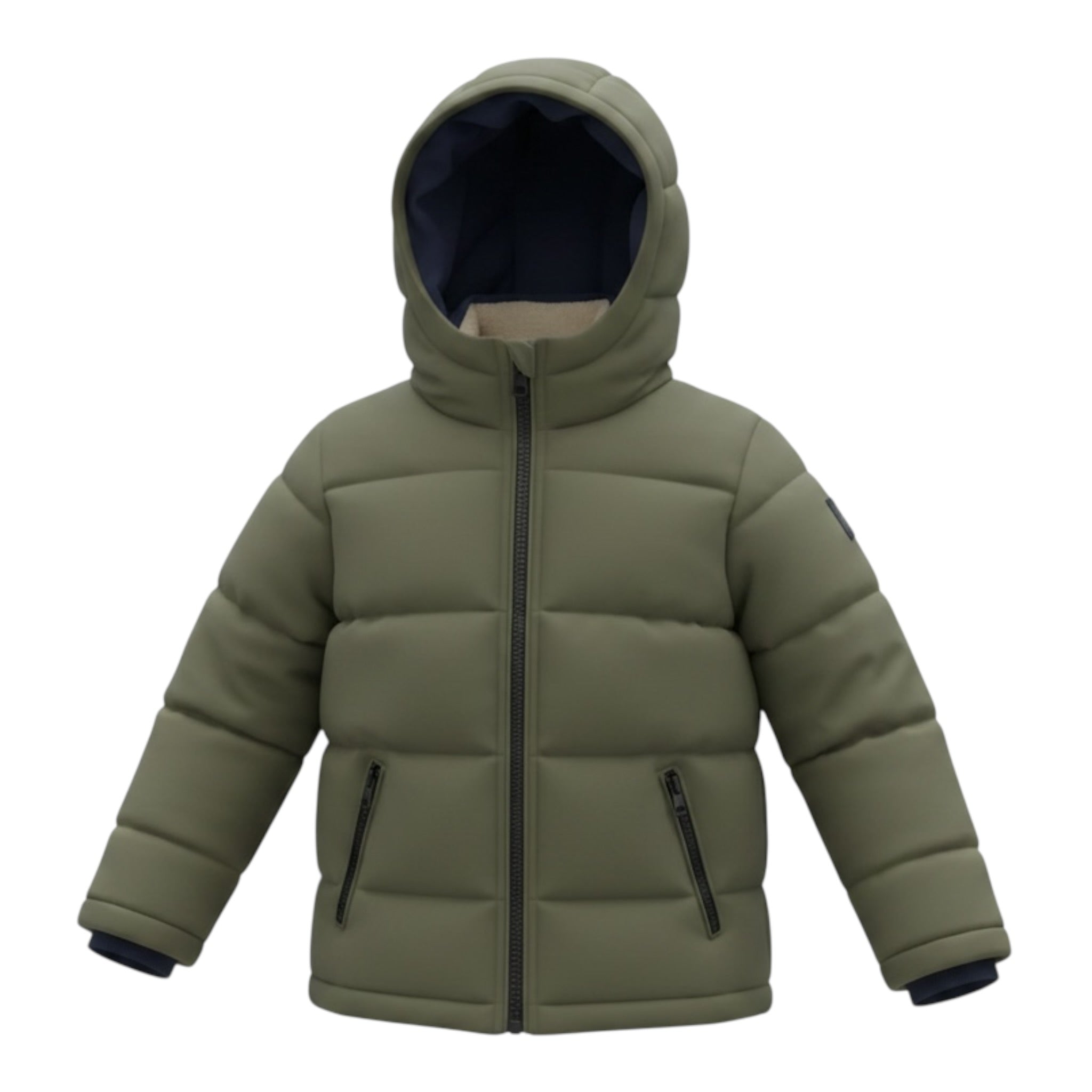 U.S. Pollo Assn Giubbino tinta unita con Zip E Cappuccio Verde per Neonato 000327XN VERDE U.S. POLO ASSN 