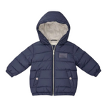 U.S. Pollo Assn Giubbino tinta unita con Zip E Cappuccio Blu per Neonato TIA25024PI BLU U.S. POLO ASSN 