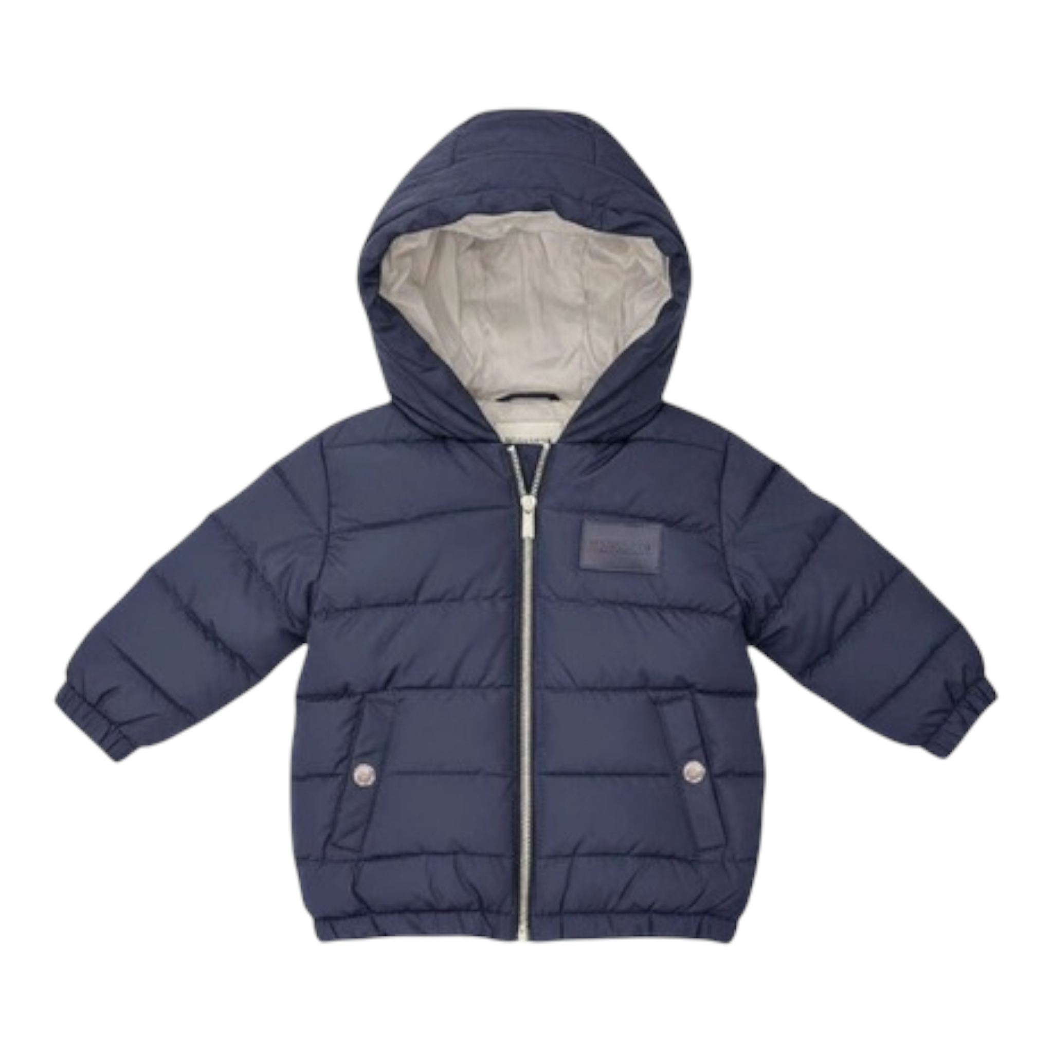 U.S. Pollo Assn Giubbino tinta unita con Zip E Cappuccio Blu per Neonato TIA25024PI BLU U.S. POLO ASSN 
