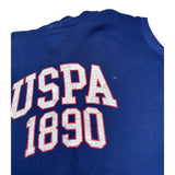 U.S. Pollo Assn Felpa tinta unita Smanicata con Cappuccio Blu per Bambino US41532 BLU U.S. POLO ASSN 