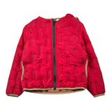 U.S. Pollo Assn Giubbino tinta unita con Zip E Cappuccio Rosso per Neonato US42527002 ROSSO U.S. POLO ASSN 