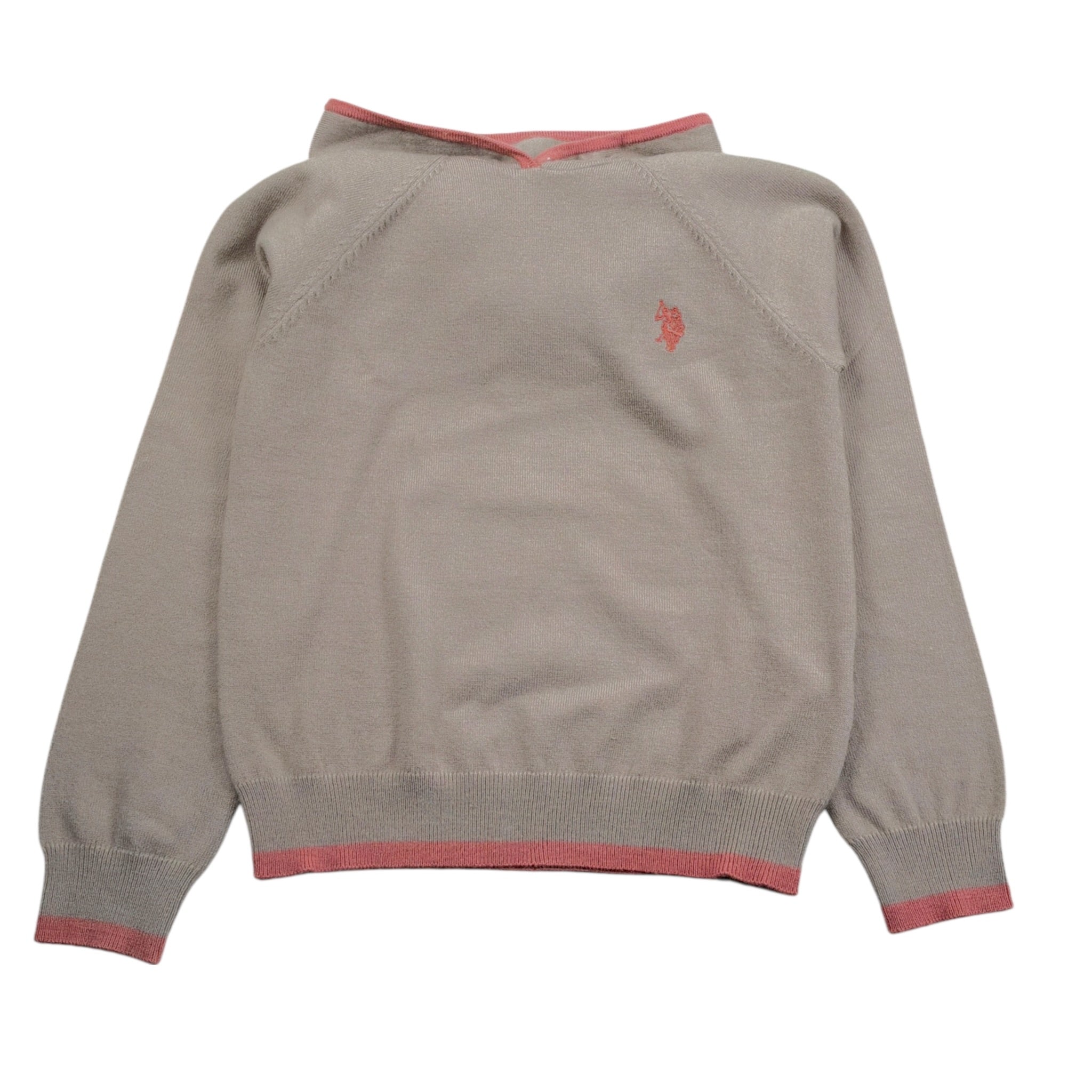U.S. Pollo Assn Completo 2Pz Maglia-Pantalone tinta unita con Logo Fango per Bambina US631001 FANGO U.S. POLO ASSN 
