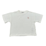 U.S. Polo Assn T-Shirt Girocollo tinta unita con Logo Bianco per Bambina US42610 BIANCO U.S. POLO ASSN 