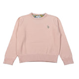 U.S. Polo Assn Maglia Girocollo tinta unita con Logo Rosa per Bambina US42673001 ROSA U.S. POLO ASSN 