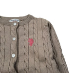 U.S. Polo Assn Cardigan tinta unita con Logo Beige per Neonata US42675 BEIGE U.S. POLO ASSN 