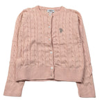 U.S. Polo Assn Cardigan tinta unita con Logo Rosa per Bambina US42675J ROSA U.S. POLO ASSN 