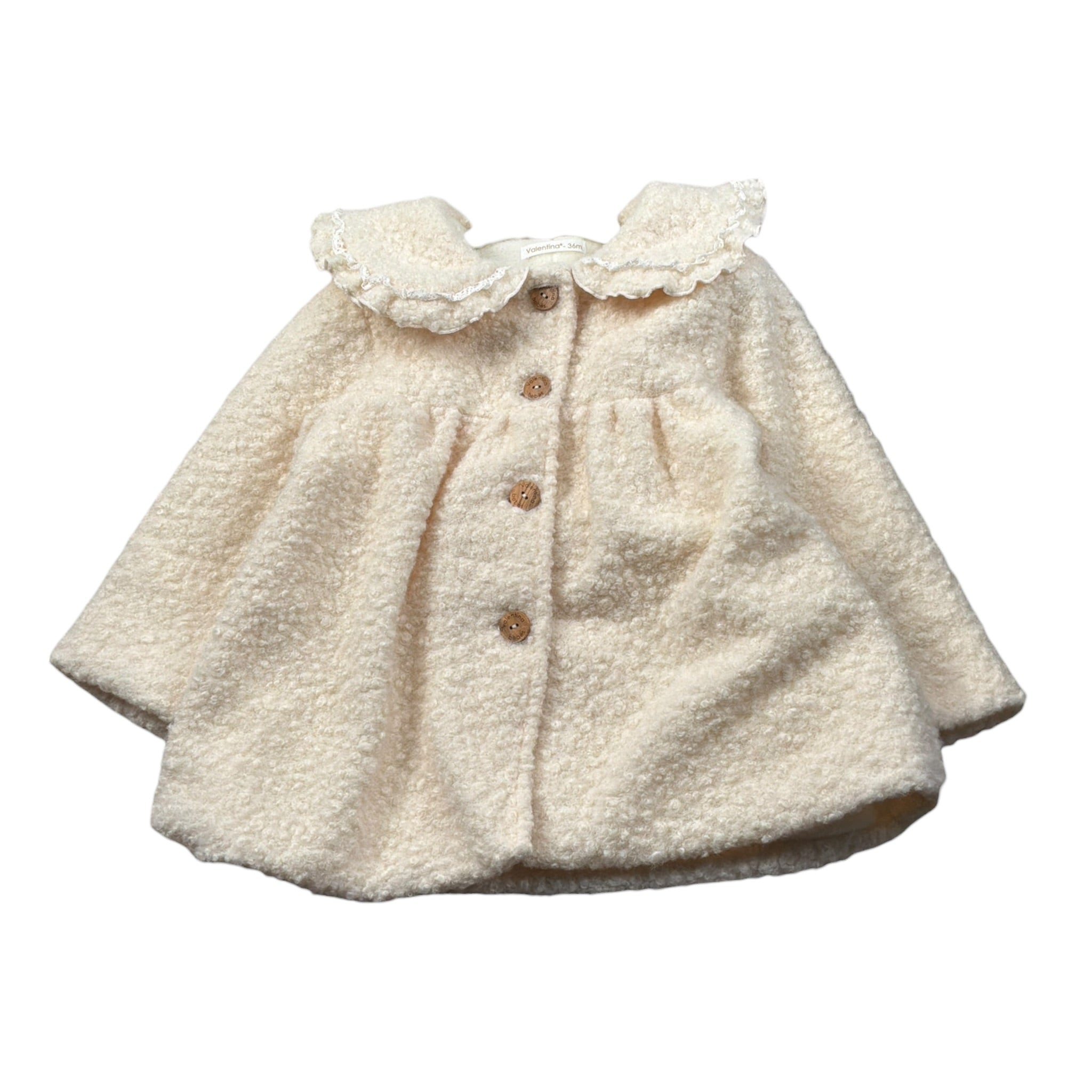 Valentina Bebes Cappotto tinta unita Panna per Bambina HADA148 PANNA VALENTINA BEBES 