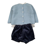 Valentina Bebes Completo 3 Pezzi Maglia-Cintura-Bermuda Azzurro per Neonato HADA7 AZZURRO VALENTINA BEBES 