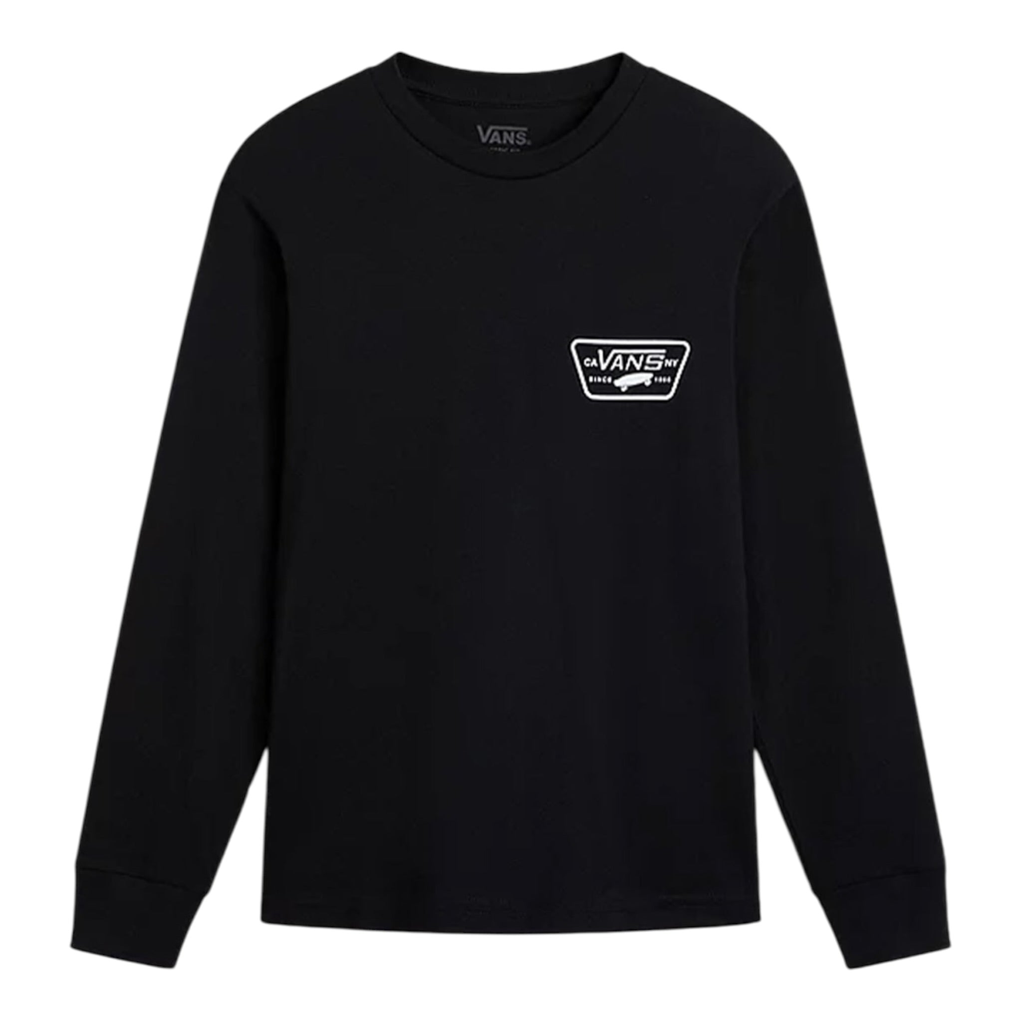 Vans Shirt Girocollo tinta unita con Logo Nero per Bambino VN000JCTBLK NERO VANS 