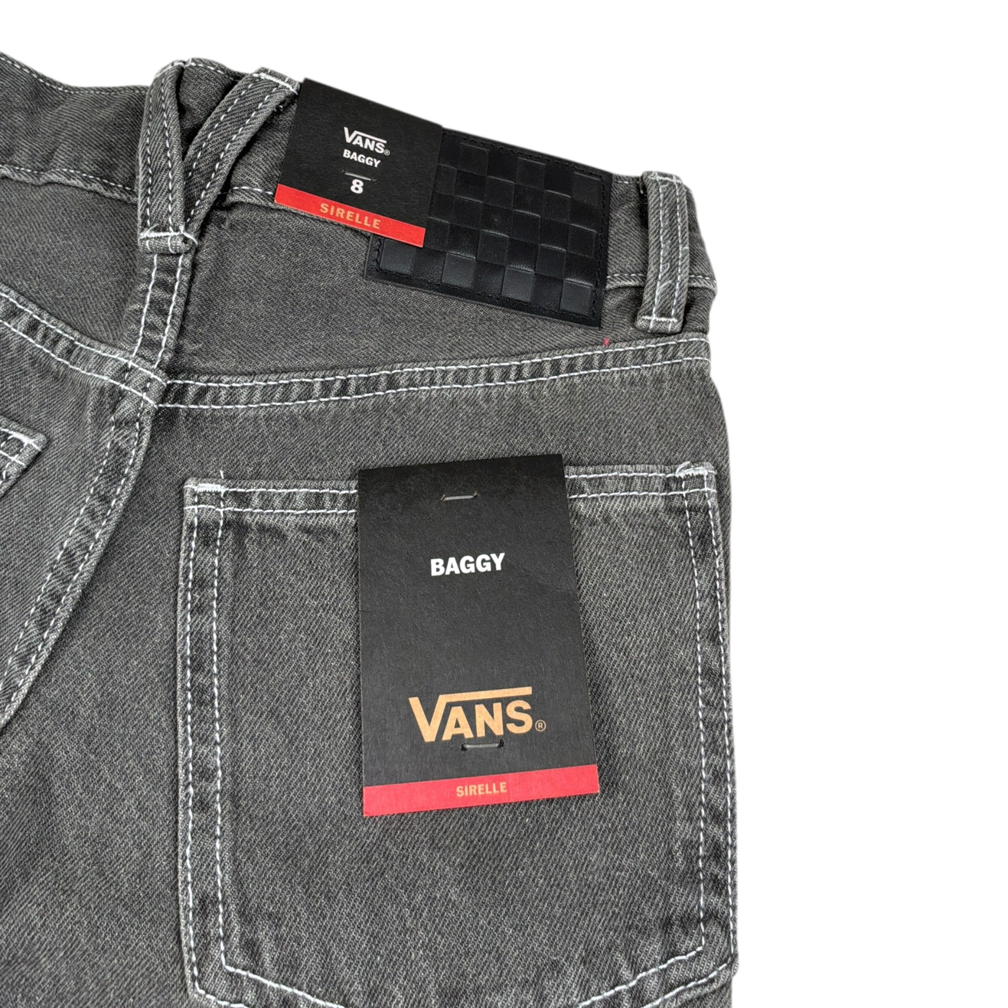 Vans Jeans tinta unita con 5 Tasche Grigio per Bambino VN000PPZY7 GRIGIO VANS 