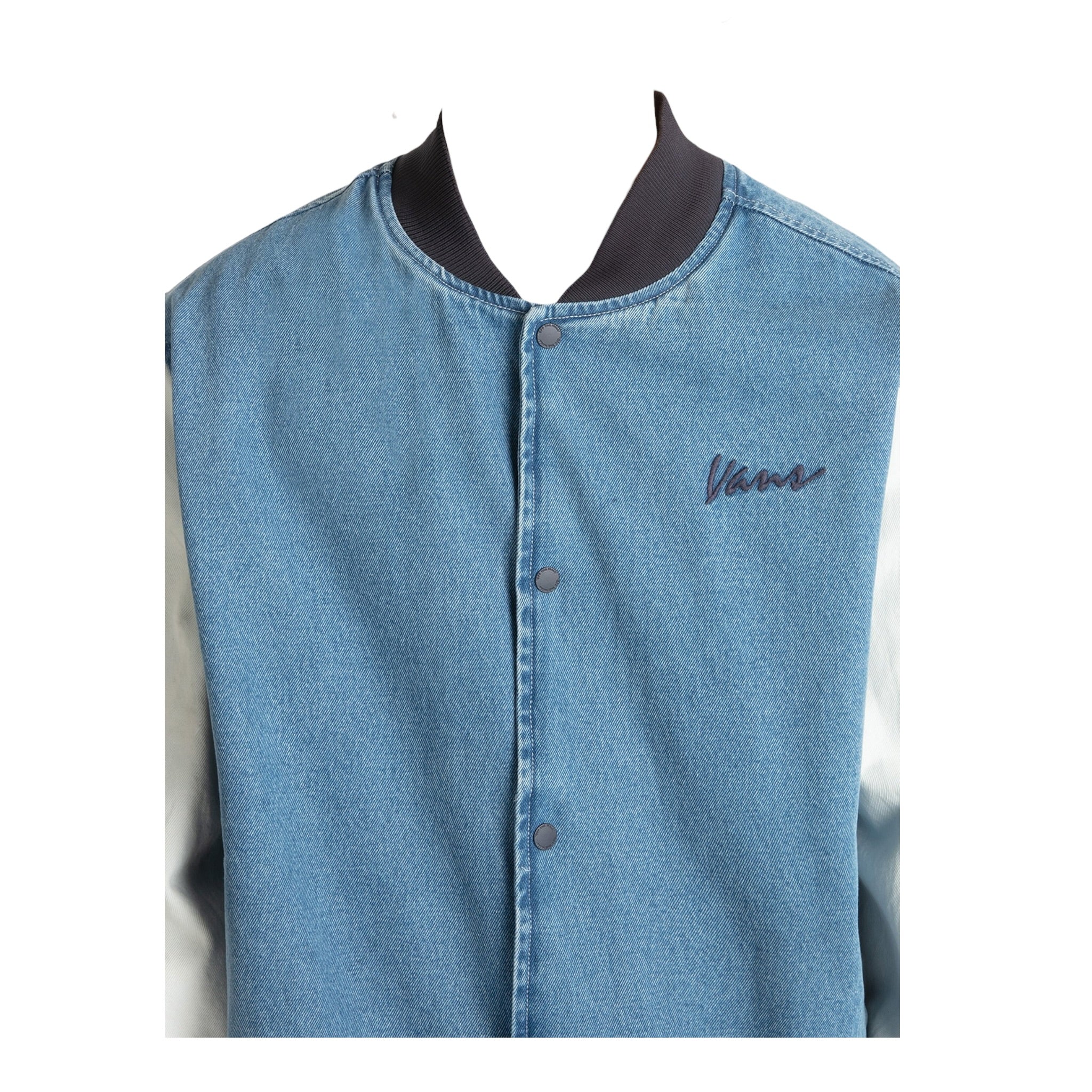Vans Giubbino tinta unita In Denim con Maniche In Contrasto Azzurro per Bambino VN000PXMCDX1 AZZURRO VANS 