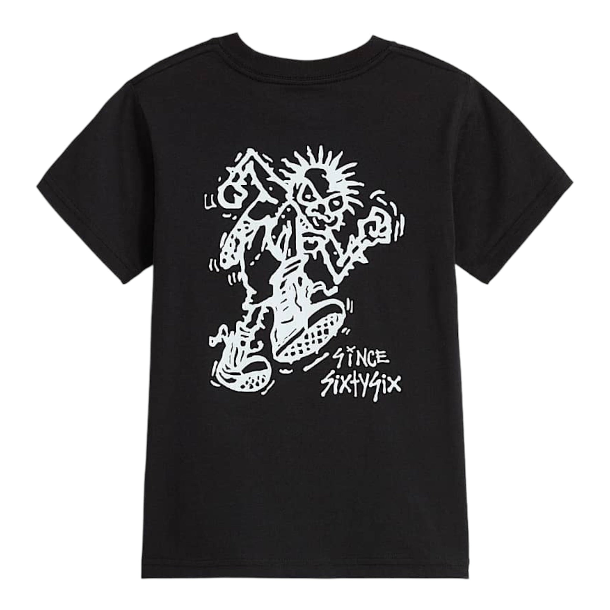 Vans T-Shirt Girocollo tinta unita con Logo Nero per Neonato VN000Q02BLKN NERO VANS 