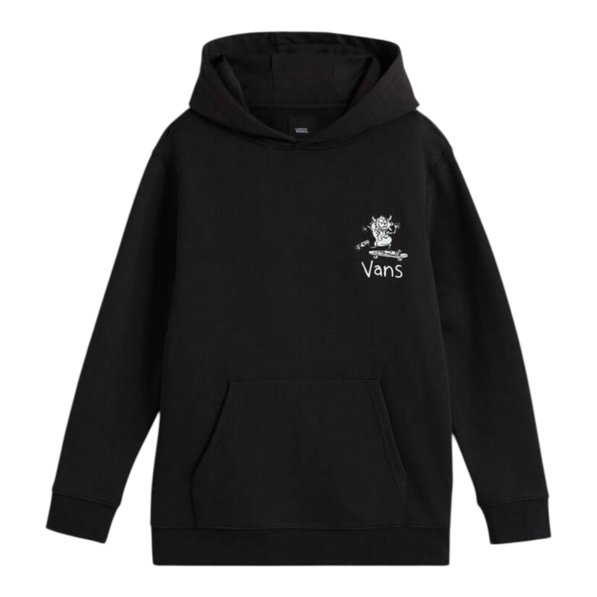 Vans Felpa tinta unita con Cappuccio E Stampa Nero per Bambino VN000RE2BLK NERO VANS 