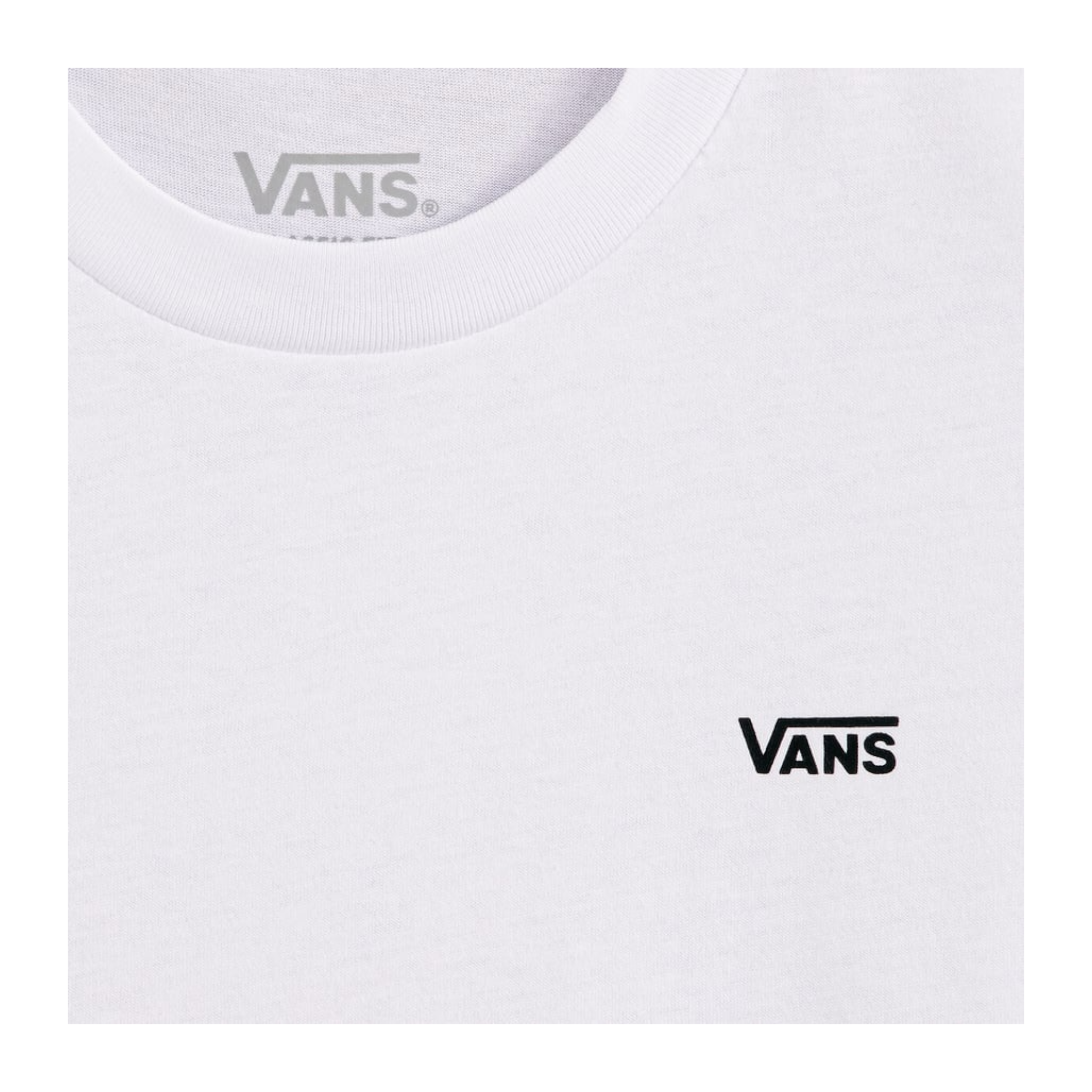 Vans T-Shirt tinta unita Girocollo con Logo Bianco per Bambino VN0A4MQ3WHTX BIANCO VANS 