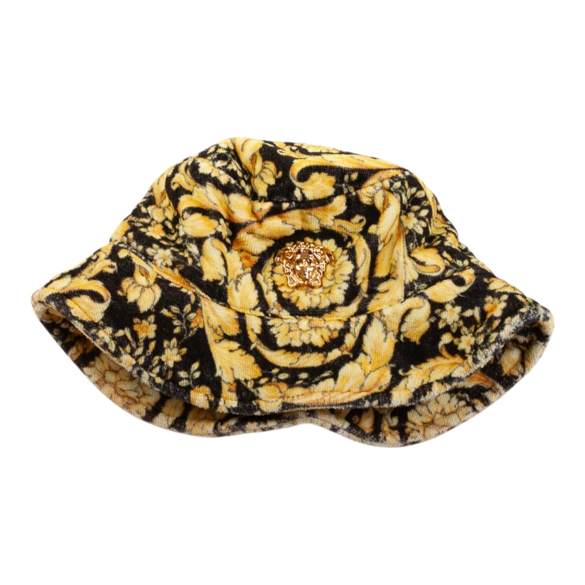 Versace Cappello Modello Pescatore con Stampe Giallo per Bambino 1001932 GIALLO VERSACE 