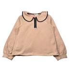 Vicolo Felpa con Zip E Colletto tinta unita Beige per Bambina 3141F00233 BEIGE VICOLO 