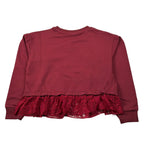 Vicolo Felpa Chiusa Girocollo tinta unita con Logo Bordeaux per Bambina 3141FY00332 BORDEAUX VICOLO 
