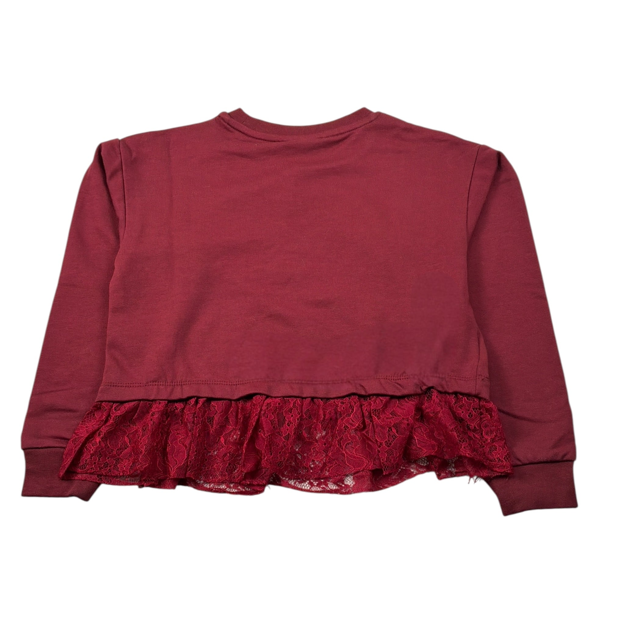 Vicolo Felpa Chiusa Girocollo tinta unita con Logo Bordeaux per Neonata 3141FY00332N BORDEAUX VICOLO 