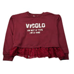 Vicolo Felpa Chiusa Girocollo tinta unita con Logo Bordeaux per Neonata 3141FY00332N BORDEAUX VICOLO 