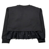 Vicolo Felpa Chiusa Girocollo tinta unita con Logo Nero per Neonata 3141FY00332N NERO VICOLO 