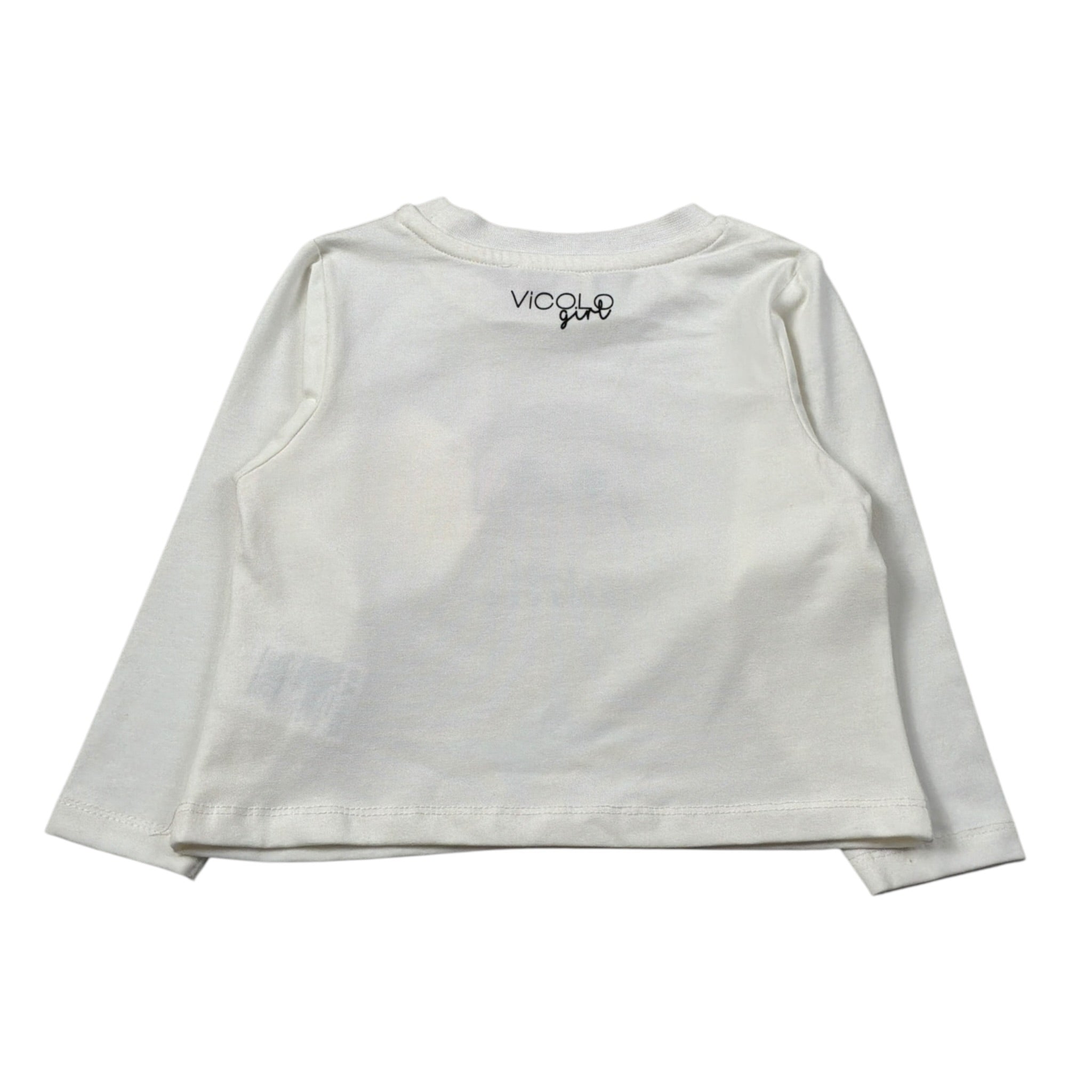 Vicolo Shirt Girocollo tinta unita con Stampa Panna per Neonata 3141M00242N PANNA VICOLO 