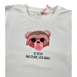 Vicolo Shirt Girocollo tinta unita con Stampa Panna per Bambina 3141M00242 PANNA VICOLO 