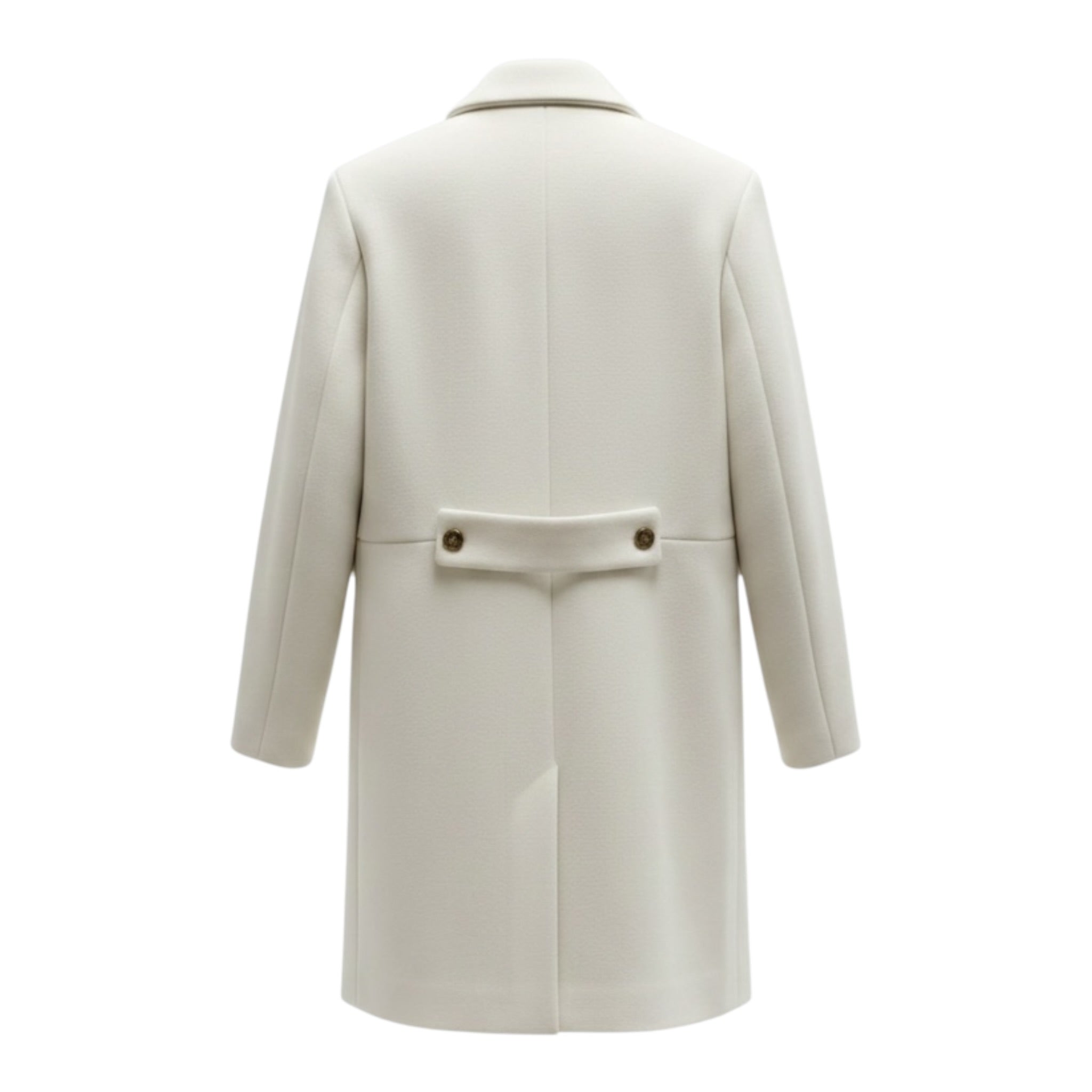 Vicolo Cappotto tinta unita con Bottoni Panna per Bambina 3141O1002 PANNA VICOLO 
