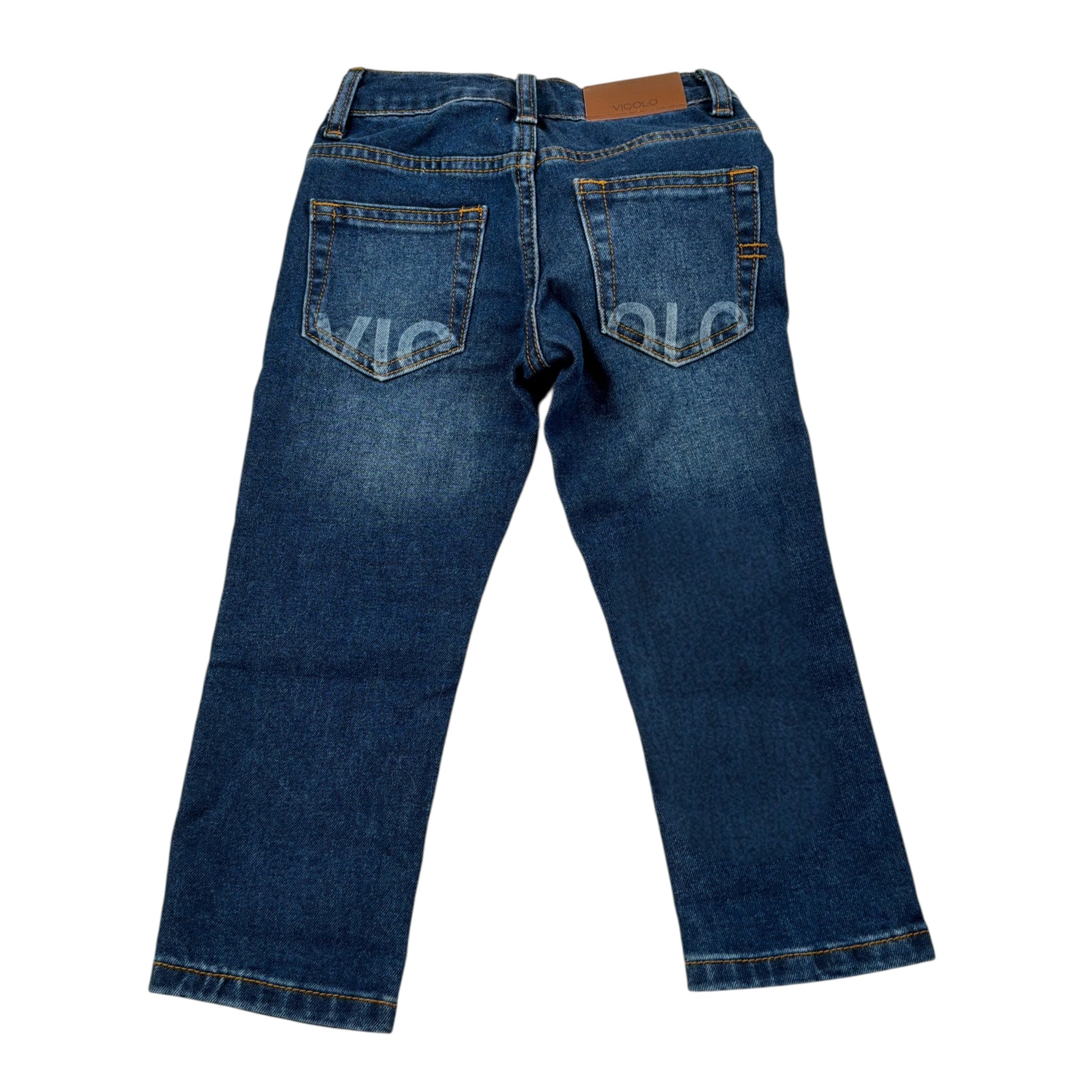Vicolo Jeans tinta unita con Girovita Regolabile con Ciondolo Blu per Neonata 3141PD002266N BLU VICOLO 
