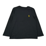 Walt Bay Shirt Girocollo tinta unita con Logo Nero per Bambino SHTWBB NERO WALT BAY 