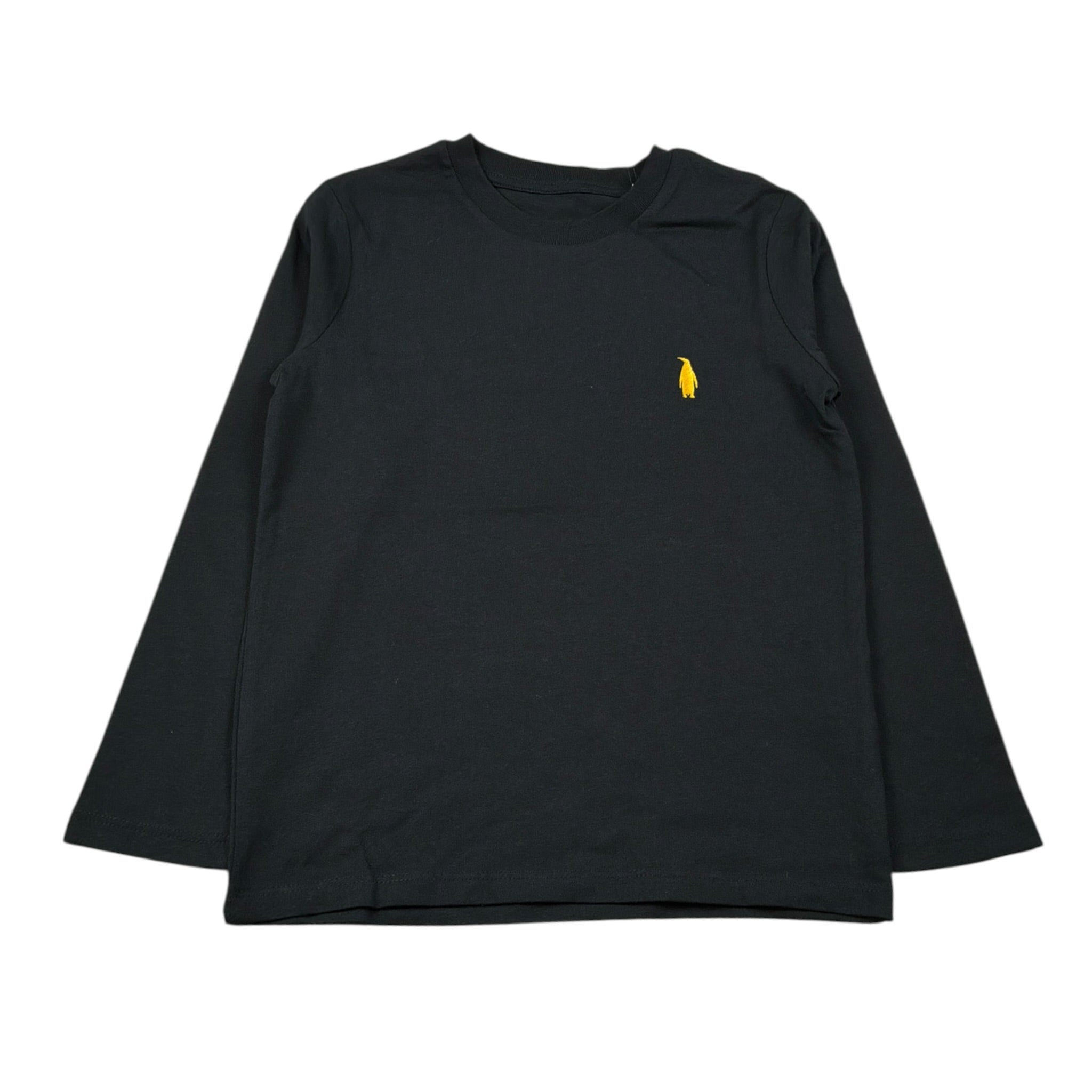 Walt Bay Shirt Girocollo tinta unita con Logo Nero per Bambino SHTWBB NERO WALT BAY 